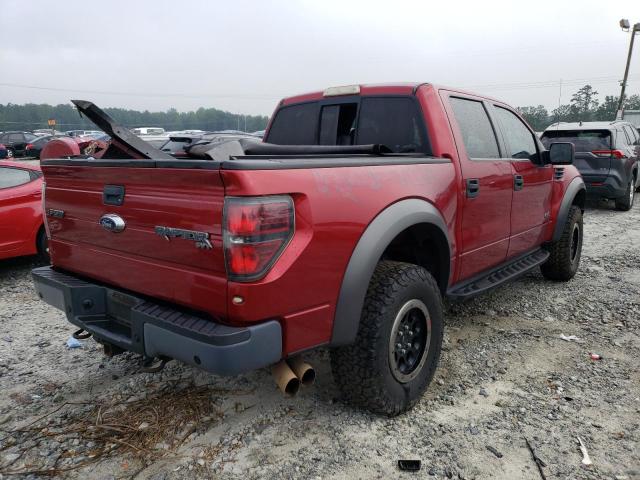 1FTFW1R67EFC40284 - 2014 FORD F150 SVT RAPTOR MAROON photo 3