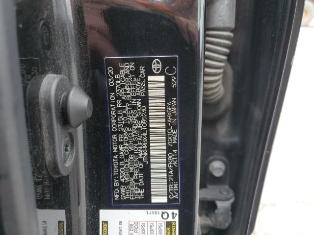 JTNKHMBX4L1085230 - 2020 TOYOTA C-HR XLE BLACK photo 13