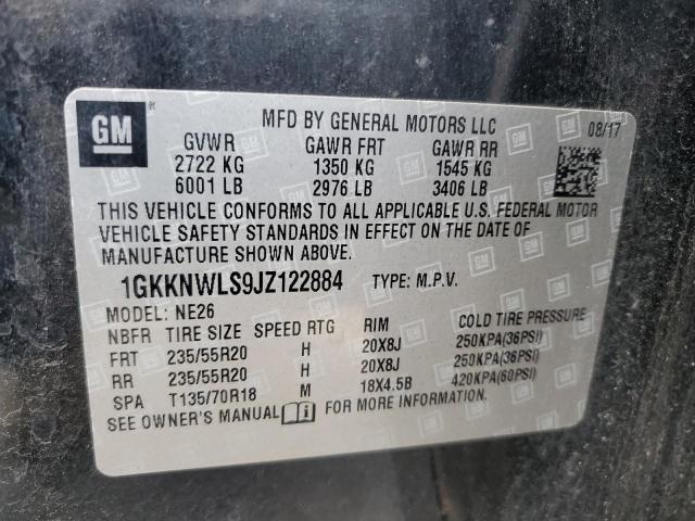 1GKKNWLS9JZ122884 - 2018 GMC ACADIA SLT-2 BLACK photo 13