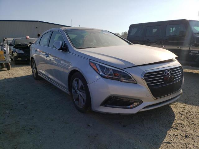 KMHE34L13GA008179 - 2016 HYUNDAI SONATA HYBRID SILVER photo 4