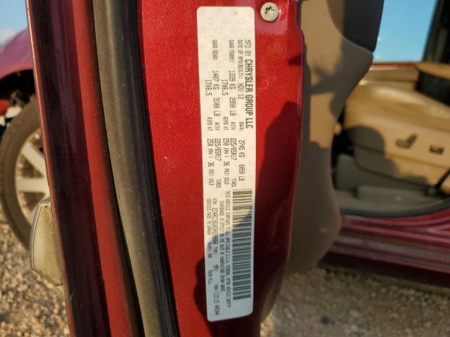 2C4RC1BG0DR620888 - 2013 CHRYSLER TOWN & COU TOURING 红色 照片 13