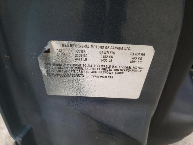 2G2WP552861229573 - 2006 PONTIAC GRAND PRIX 青色 照片 12