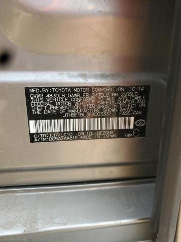 JTHBE1BL3FA003337 - 2015 LEXUS GS 350 SILVER photo 13