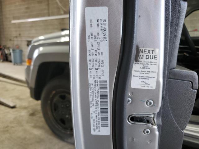 1C4NJRBB9GD668632 - 2016 JEEP PATRIOT SPORT GRAY photo 13