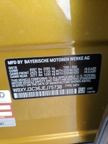 WBXYJ3C36JEJ75738 - 2018 BMW X2 SDRIVE28I GOLD photo 12