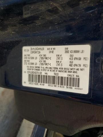 3D7KU28DX3G731122 - 2003 DODGE RAM 2500 ST Blau Foto 12