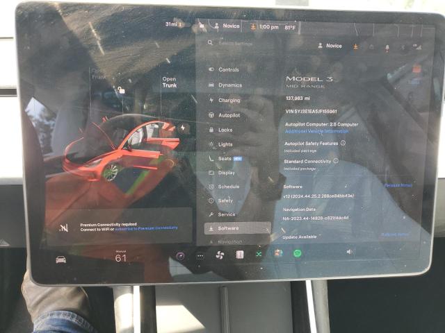 5YJ3E1EA5JF155961 - 2018 TESLA MODEL 3 Boz foto 9