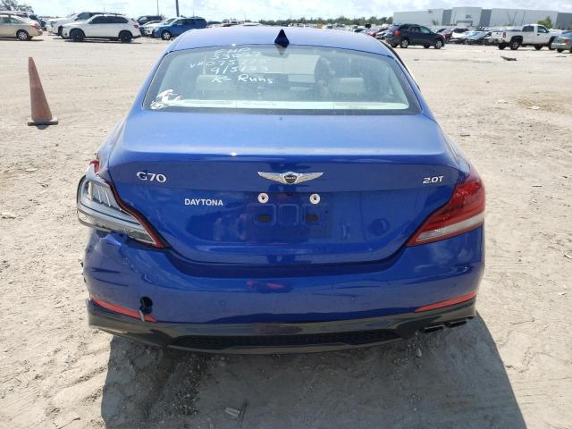 KMTG34LA1MU075775 - 2021 GENESIS G70 ELITE BLUE photo 6