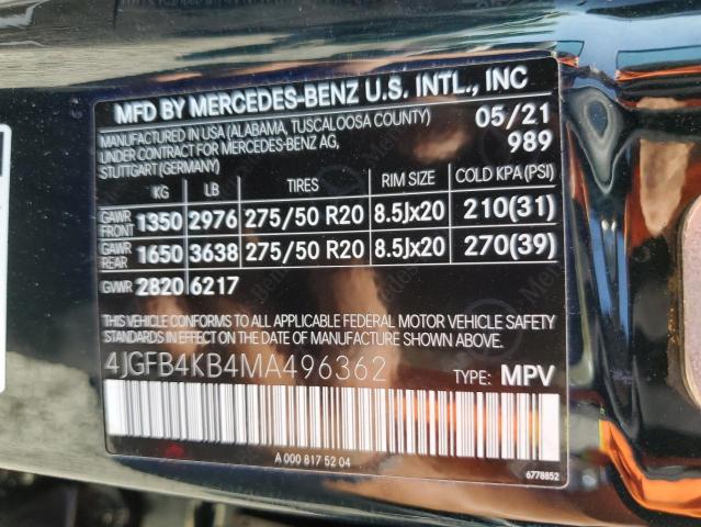 4JGFB4KB4MA496362 - 2021 MERCEDES-BENZ GLE 350 4MATIC GREEN photo 13