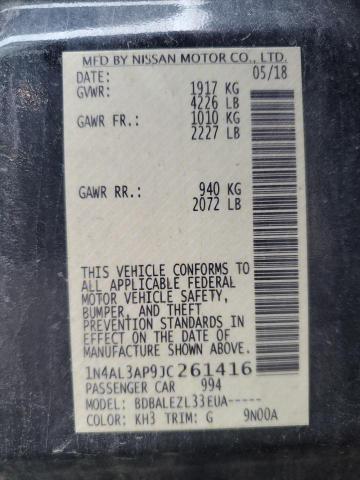 1N4AL3AP9JC261416 - 2018 NISSAN ALTIMA 2.5 GRAY photo 12