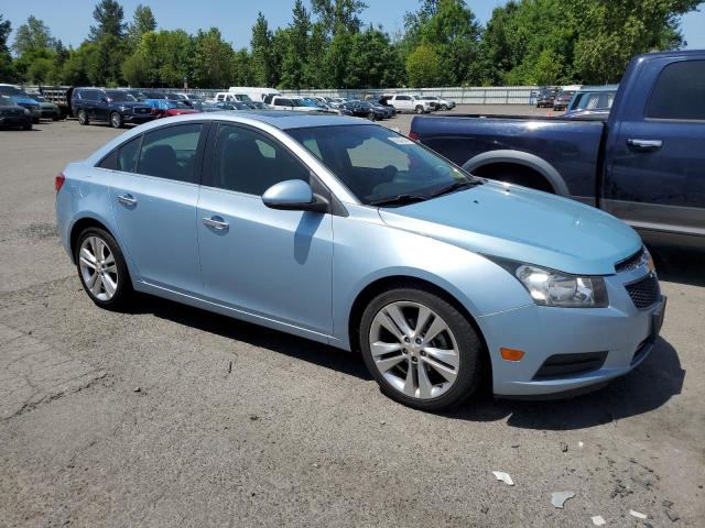 1G1PH5S90B7235694 - 2011 CHEVROLET CRUZE LTZ BLUE photo 4