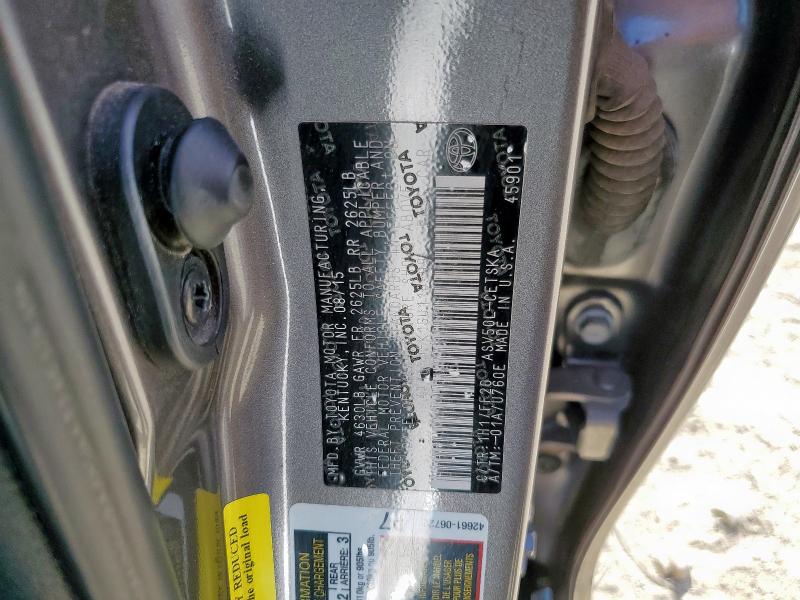 4T1BF1FK1GU116599 - 2016 TOYOTA CAMRY SE LE Gri fotoğraf 12