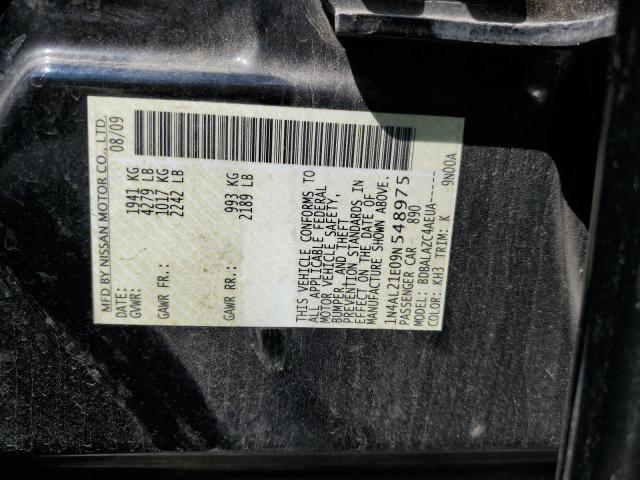 1N4AL21E09N548975 - 2009 NISSAN ALTIMA 2.5 BLACK photo 12