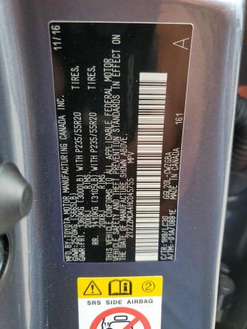 2T2ZZMCA4HC045755 - 2017 LEXUS RX 350 BASE GRAY photo 14