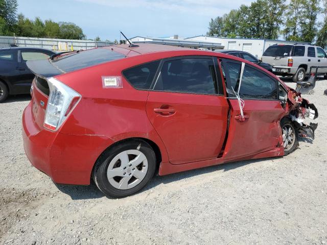 JTDKN3DU4A0172428 - 2010 TOYOTA PRIUS წითელი ფოტო 3