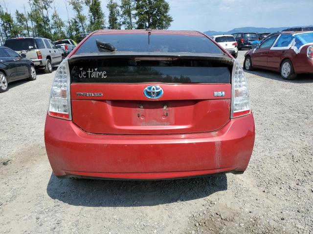 JTDKN3DU4A0172428 - 2010 TOYOTA PRIUS წითელი ფოტო 6