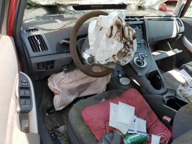 JTDKN3DU4A0172428 - 2010 TOYOTA PRIUS წითელი ფოტო 8