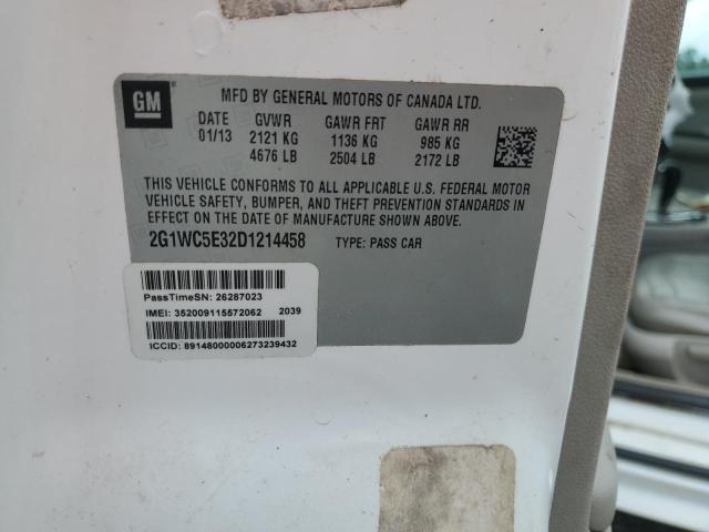 2G1WC5E32D1214458 - 2013 CHEVROLET IMPALA LTZ Weiß Foto 12