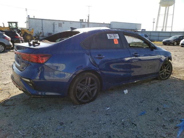 3KPF34AD1ME329510 - 2021 KIA FORTE GT LINE BLUE photo 3