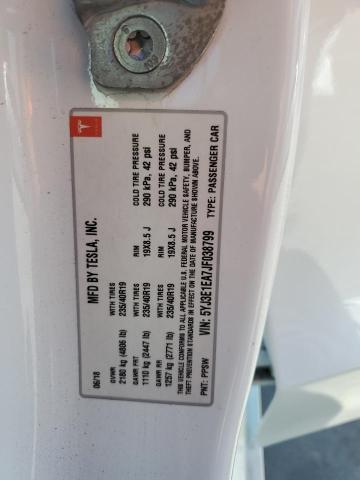 5YJ3E1EA7JF038799 - 2018 TESLA MODEL 3 WHITE photo 12