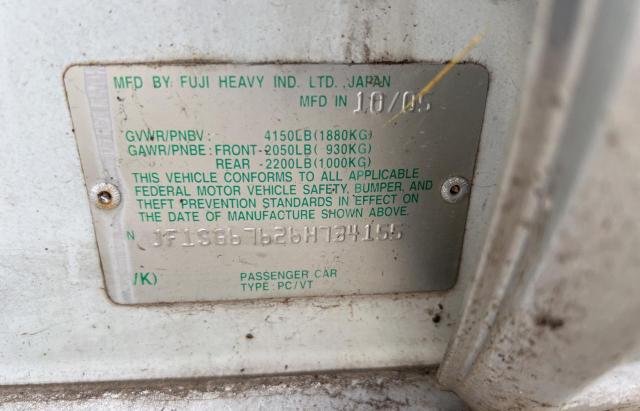 JF1SG67626H734155 - 2006 SUBARU FORESTER 2.5X LL BEAN WHITE photo 10