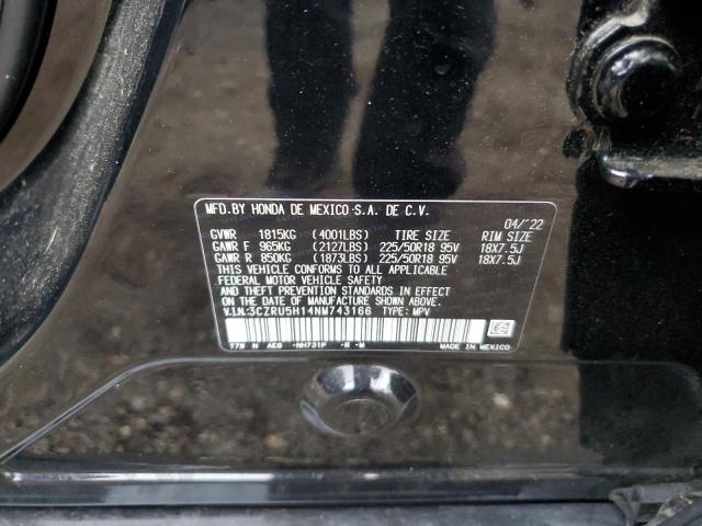 3CZRU5H14NM743166 - 2022 HONDA HR-V SPORT 黑色 照片 14