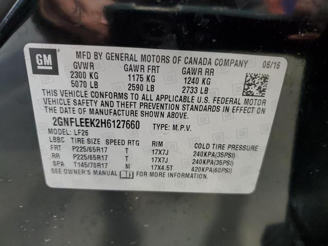 2GNFLEEK2H6127660 - 2017 CHEVROLET EQUINOX LS BLACK photo 13