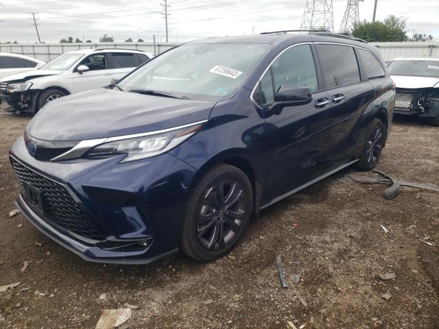 5TDXRKEC1NS131509 - 2022 TOYOTA SIENNA XSE BLUE photo 1