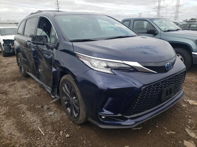 5TDXRKEC1NS131509 - 2022 TOYOTA SIENNA XSE BLUE photo 4