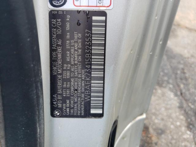 WBAEK73415B323537 - 2005 BMW 645 CI AUTOMATIC GOLD photo 12