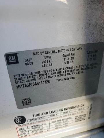 1G1ZE5E76A4114728 - 2010 CHEVROLET MALIBU LTZ თეთრი ფოტო 12