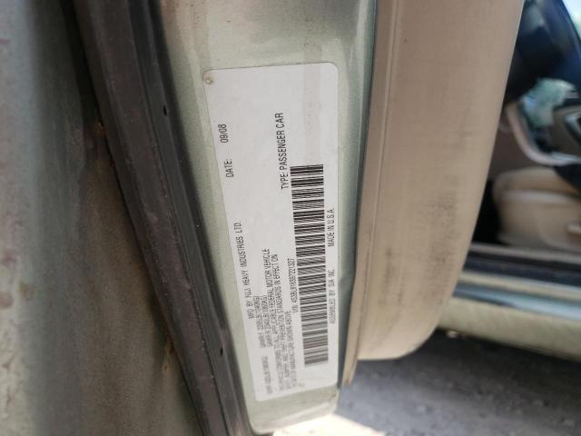 4S3BL616397221327 - 2009 SUBARU LEGACY 2.5I SILVER photo 12