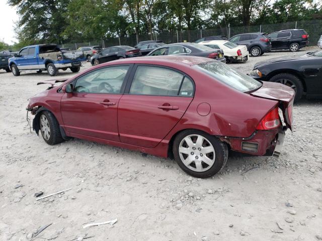 1HGFA16537L123348 - 2007 HONDA CIVIC LX RED photo 2