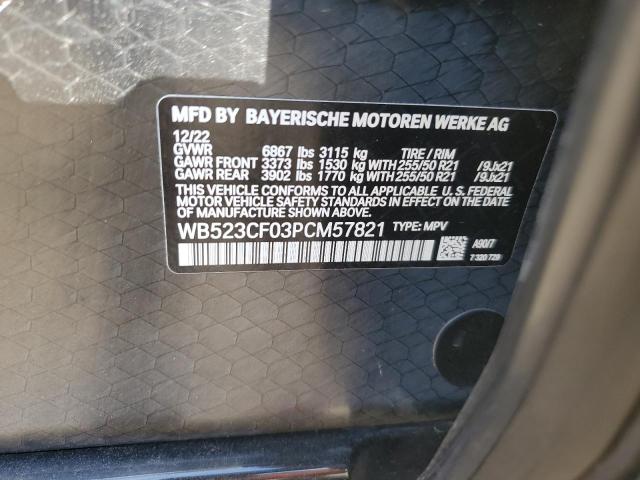 WB523CF03PCM57821 - 2023 BMW IX XDRIVE50 GRAY photo 13