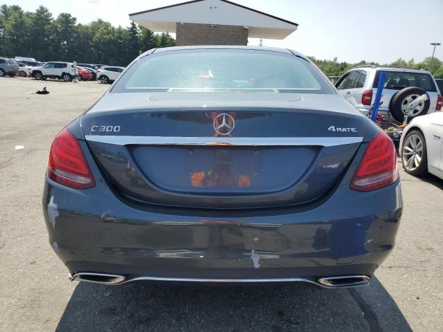 55SWF4KB2FU040362 - 2015 MERCEDES-BENZ C 300 4MATIC GRAY photo 6