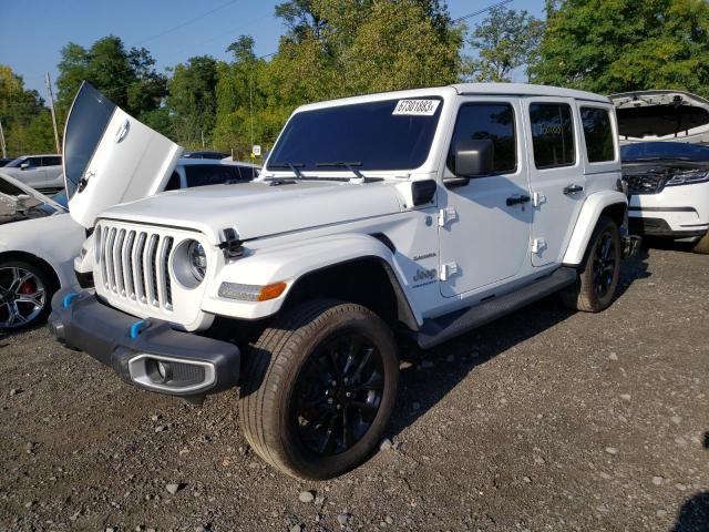 1C4JJXP64PW516678 - 2023 JEEP WRANGLER SAHARA 4XE WHITE photo 1