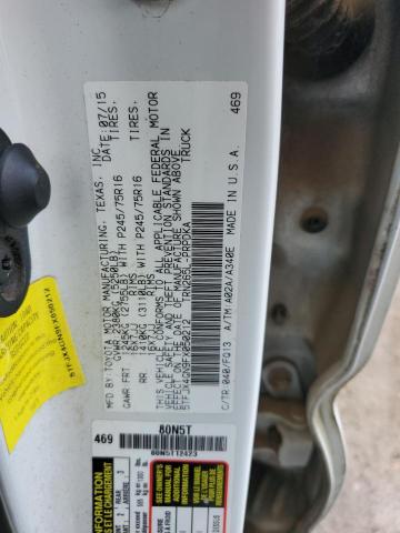 5TFJX4GN9FX050212 - 2015 TOYOTA TACOMA DOUBLE CAB PRERUNNER WHITE photo 12