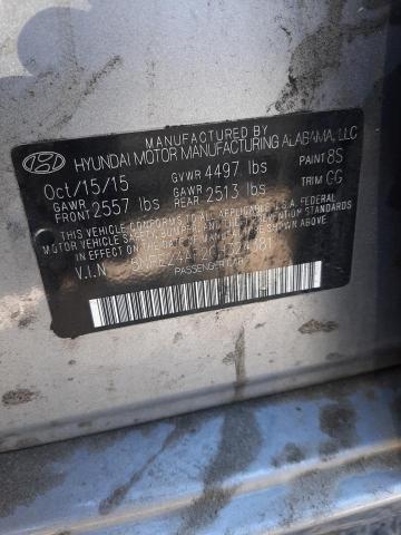 5NPE24AF2GH324381 - 2016 HYUNDAI SONATA SE SILVER photo 12