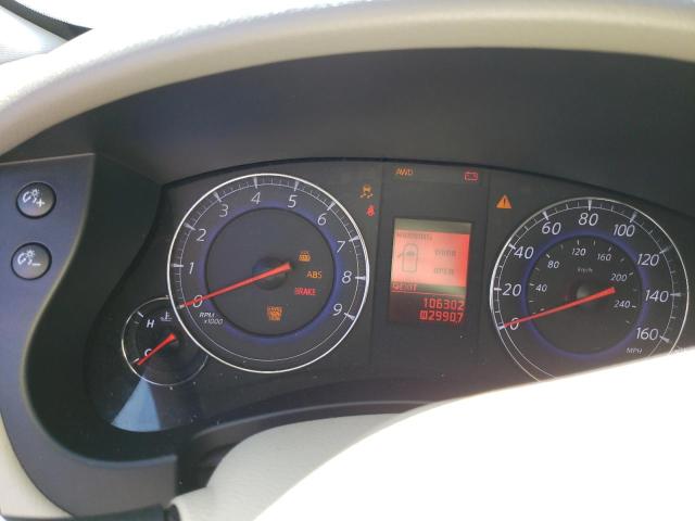 JN1AJ0HR6AM754568 - 2010 INFINITI EX35 BASE WHITE photo 9