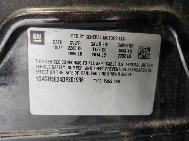 1G4GH5E34DF201986 - 2013 BUICK LACROSSE PREMIUM Noir photo 12