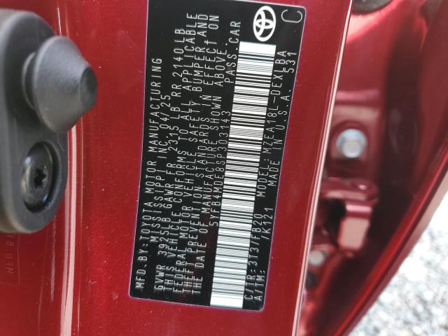 5YFB4MDE8SP303143 - 2025 TOYOTA COROLLA LE RED photo 13