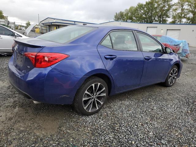 2T1BURHE5KC168484 - 2019 TOYOTA COROLLA L BLUE photo 3
