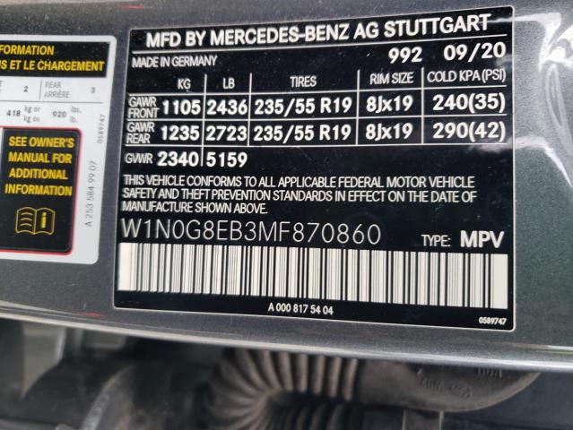 W1N0G8EB3MF870860 - 2021 MERCEDES-BENZ GLC 300 4MATIC GRAY photo 13