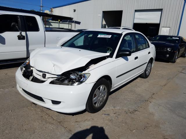 1HGES16344L005747 - 2004 HONDA CIVIC DX VP WHITE photo 2