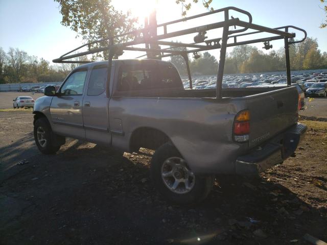 5TBBN44142S330950 - 2002 TOYOTA TUNDRA ACCESS CAB SR5 GRAY photo 2
