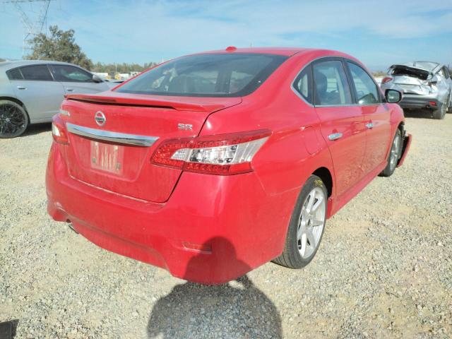 3N1AB7AP9FY233623 - 2015 NISSAN SENTRA S RED photo 4