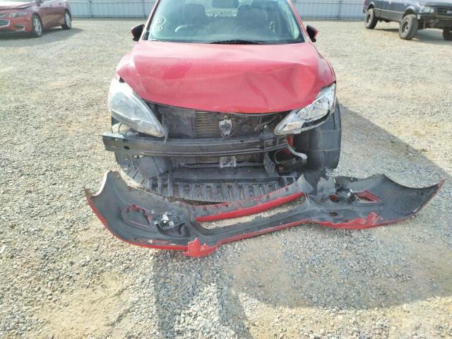 3N1AB7AP9FY233623 - 2015 NISSAN SENTRA S RED photo 9