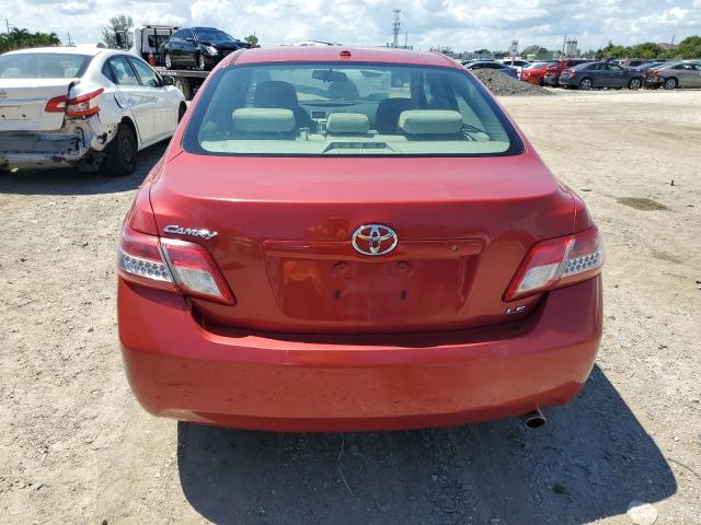 4T1BF3EK5AU094157 - 2010 TOYOTA CAMRY BASE RED photo 6