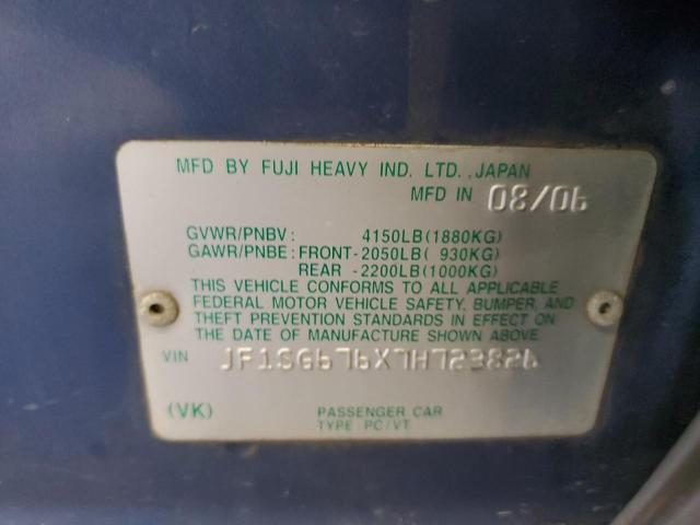 JF1SG676X7H723826 - 2007 SUBARU FORESTER 2.5X LL BEAN BLUE photo 13