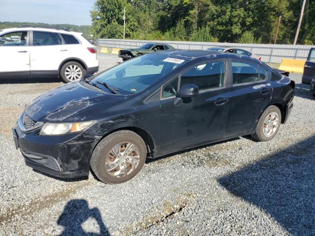 2HGFB2F54DH544376 - 2013 HONDA CIVIC LX BLACK photo 1